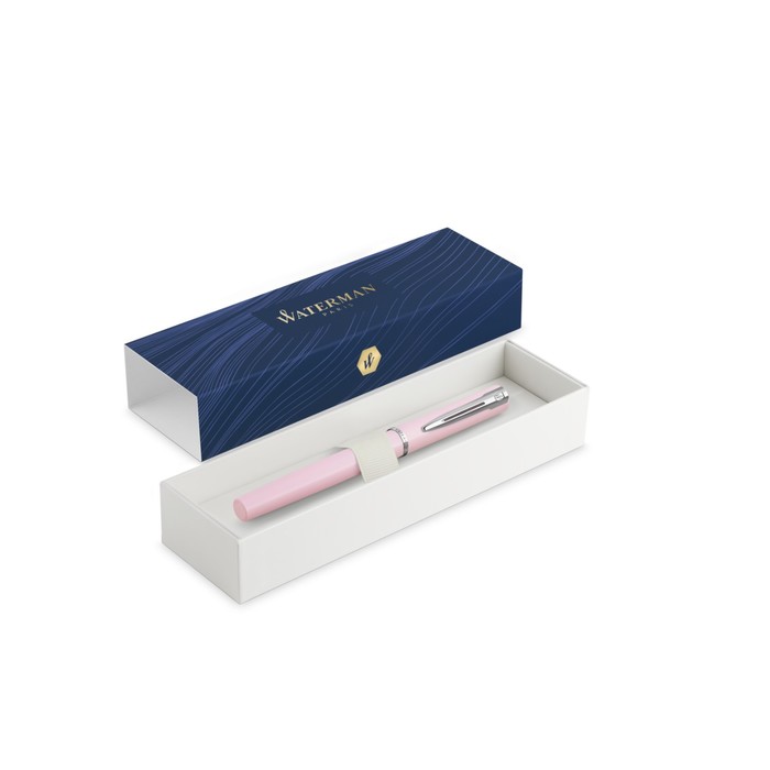 Ручка перьевая Waterman ALLURE PASTEL, 0,7 мм (F), розовый корпус, подар/упак 2105225 перьевая ручка waterman carene black sea gt перо f s0700300
