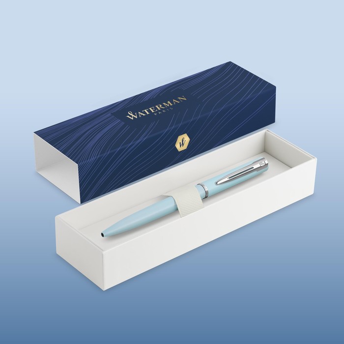 

Ручка шариковая Waterman ALLURE PASTEL, 0,7 мм (F), синий корпус, подар/упак 2105224