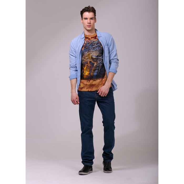 Футболка мужская Collorista 3D Dragon, размер M (46), цвет коричневый