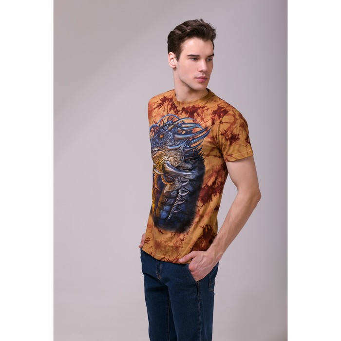 Футболка мужская Collorista 3D Dragon, размер M (46), цвет коричневый