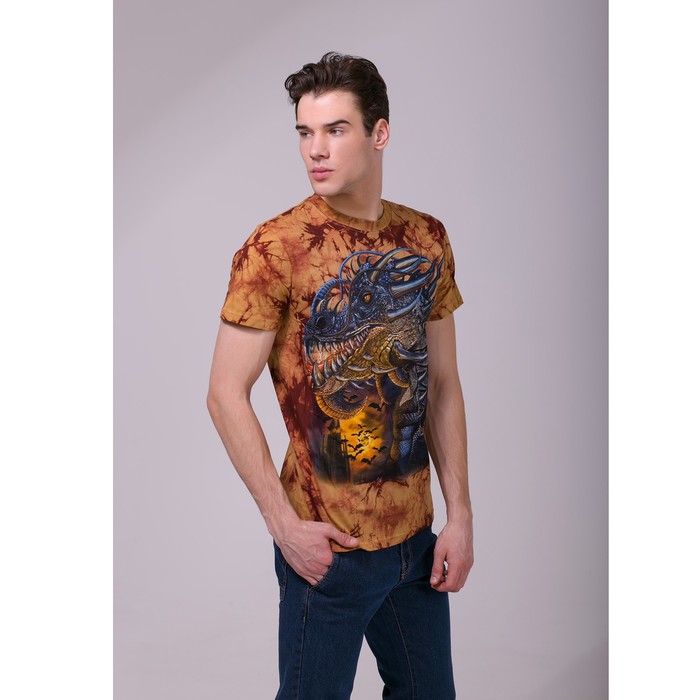 Футболка мужская Collorista 3D Dragon, размер M (46), цвет коричневый