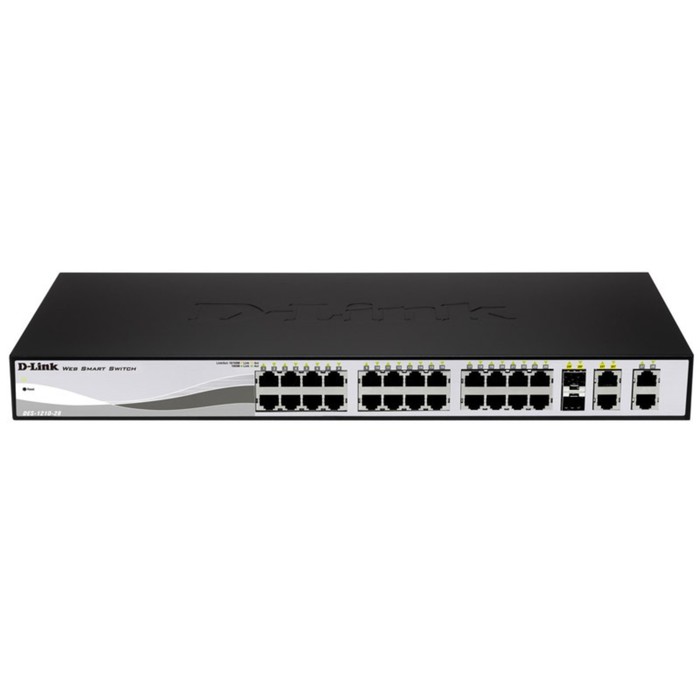 

Коммутатор D-Link DES-1210-28/C2A, настраиваемый, 24x10/100BASE-TX
