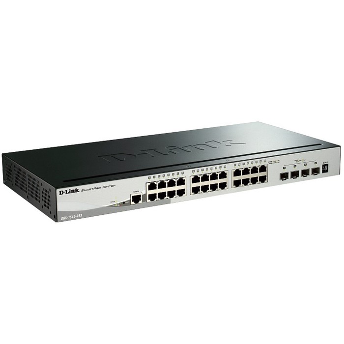 

Коммутатор D-Link DGS-1510-28X/A1A, настраиваемый, 24х10/100/1000BASE-T