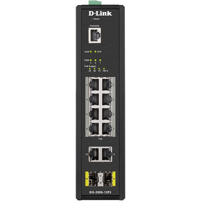 коммутатор d link dis 200g 12ps Коммутатор D-Link DIS-200G-12PS/A, управляемый, 10х10/100/1000BASE-T