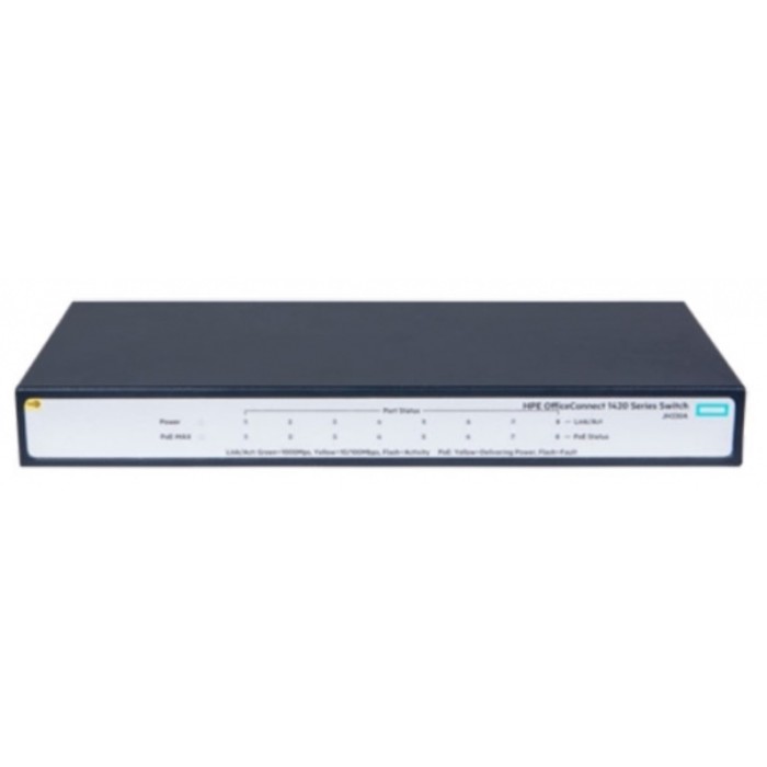 Коммутатор HPE OfficeConnect 1420 JH330A, неуправляемый, 8х10/100/1000BASE-T