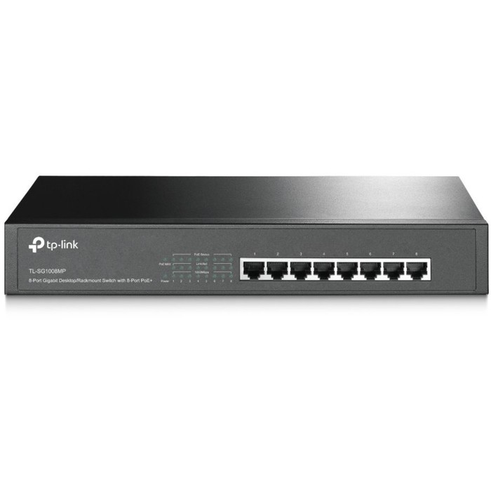 Коммутатор TP-Link TL-SG1008MP, неуправляемый, 8х10/100/1000BASE-T