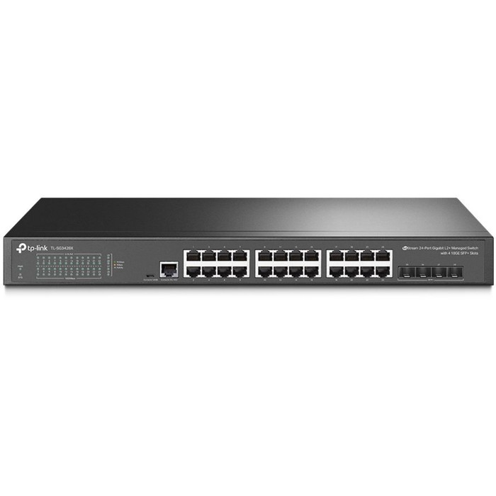 Коммутатор TP-Link TL-SG3428X, управляемый, 24х10/100/1000BASE-T коммутатор tp link tl sg3428x 24g 4sfp управляемый