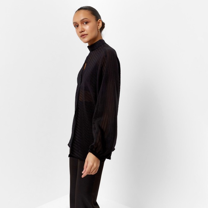 фото Рубашка женская minaku; minaku: enjoy цвет черный, р-р 46-48