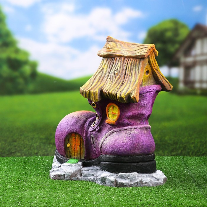 

Садовая фигура "Домик Ёжика" 23х36х36см, фиолетовый