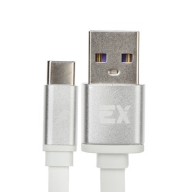 

Кабель Exployd EX-K-1316, Type-C - USB, 2.4 А, 1 м, силиконовая оплетка, белый