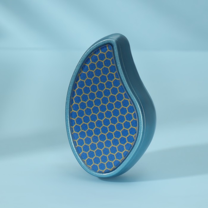 Стеклянная нано-тёрка для ног, 10,5 × 5,5 × 3,3 см, цвет голубой