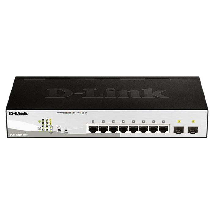Коммутатор D-Link DGS-1210-10PF1A настраиваемый 8х101001000BASE-T 1441400₽