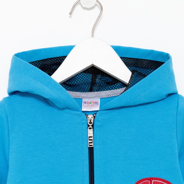 Комбинезон для мальчика, цвет голубой/машинка, рост 80 см