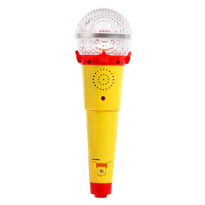 ZABIAKA Микрофон SL-05991, звук, свет, цвет желтый