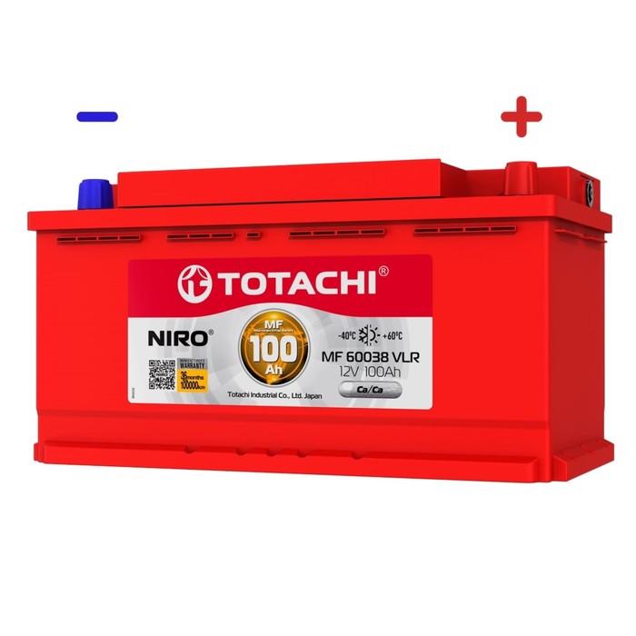 Аккумуляторная батарея Totachi NIRO MF 60038 VLR, 100 Ач, обратная полярность аккумуляторная батарея totachi niro mf 55561 vlr 55 ач обратная полярность