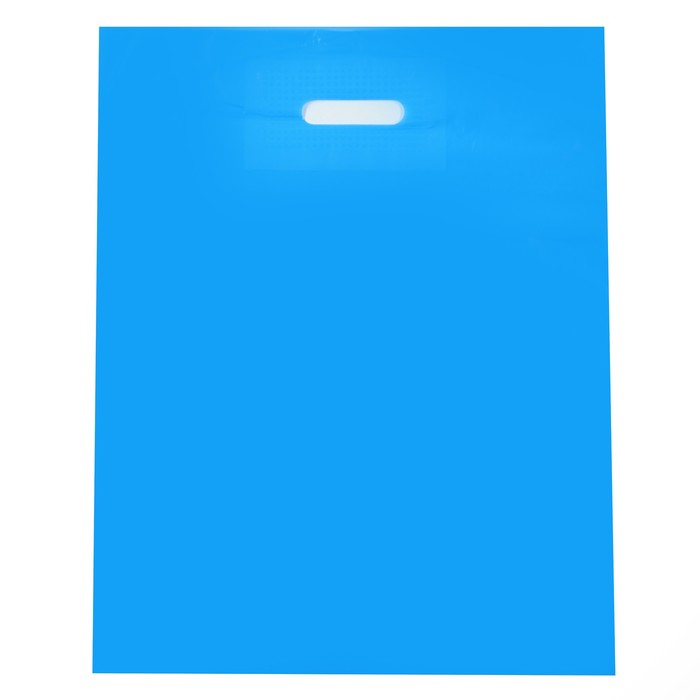 Пакет полиэтиленовый с вырубной ручкой, синий 40-50 См, 60 мкм пакет полиэтиленовый тико пвд 45х38 см 50 шт с вырубной ручкой восточные сказки 60 мкм н00123728