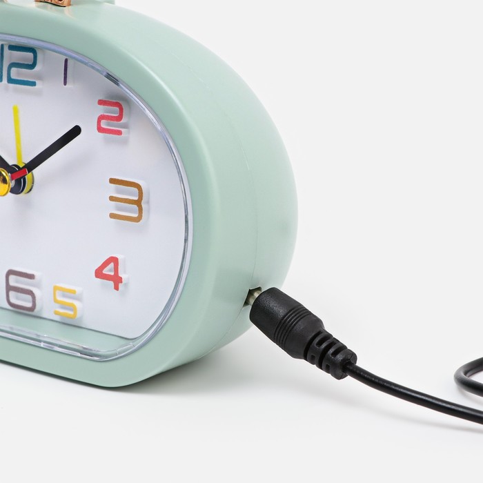 Часы-светильник "Элеанор", с будильником, подсветкой, 800 мАч, 3 режима, дискретный ход, USB   91952