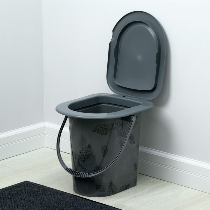 Ведро-туалет, 17 л, съёмный стульчак, «Парма», цвет МИКС