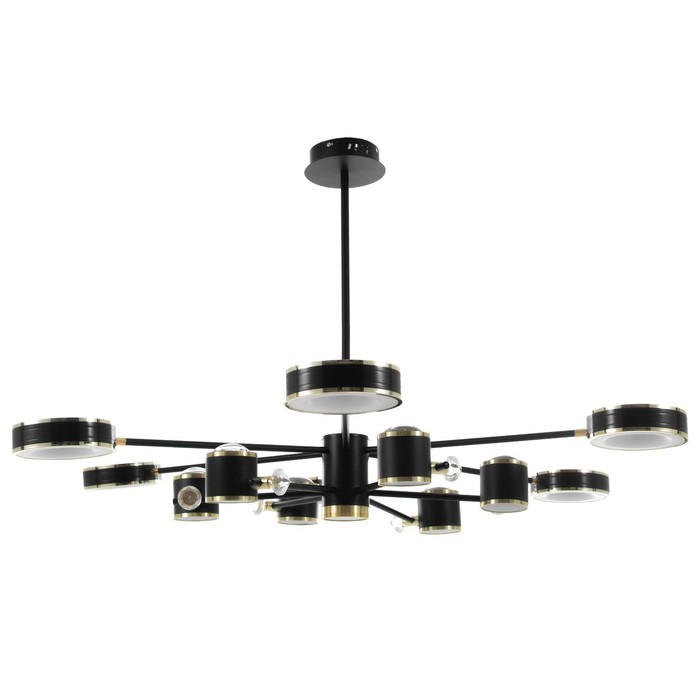 

Люстра "Альтрис" LED 96Вт 3000-6000К чёрно-золотой 120х120х65 см