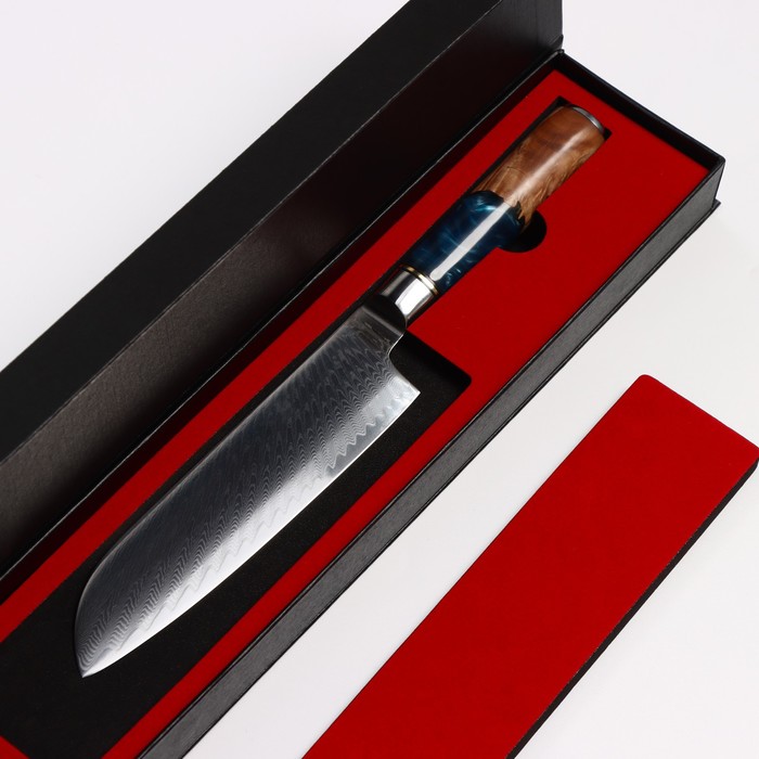 Нож Сантоку Paladium, 17,8 см, дамасская сталь VG-10