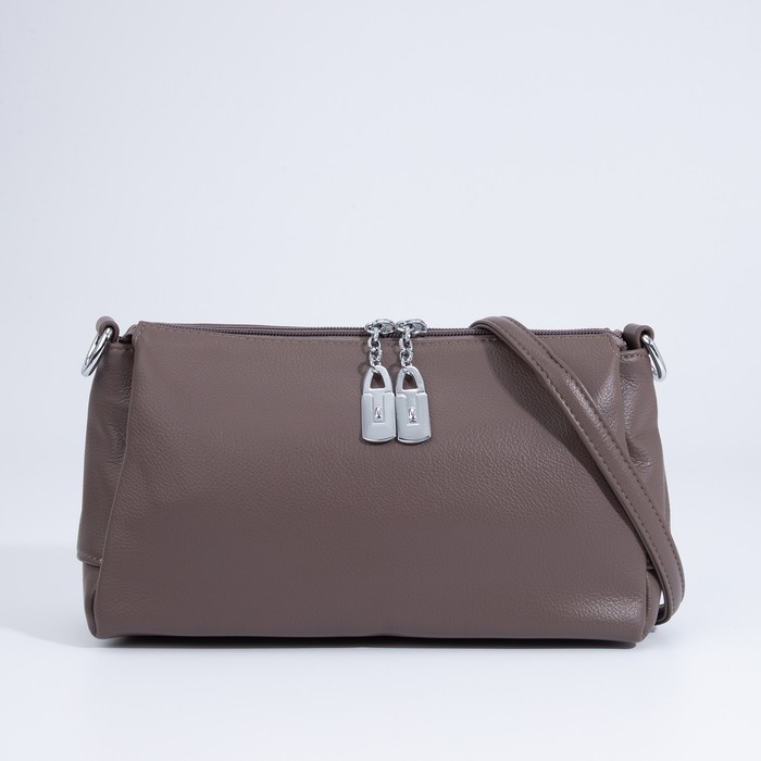 

Сумка кросс-боди на молнии, цвет коричневый