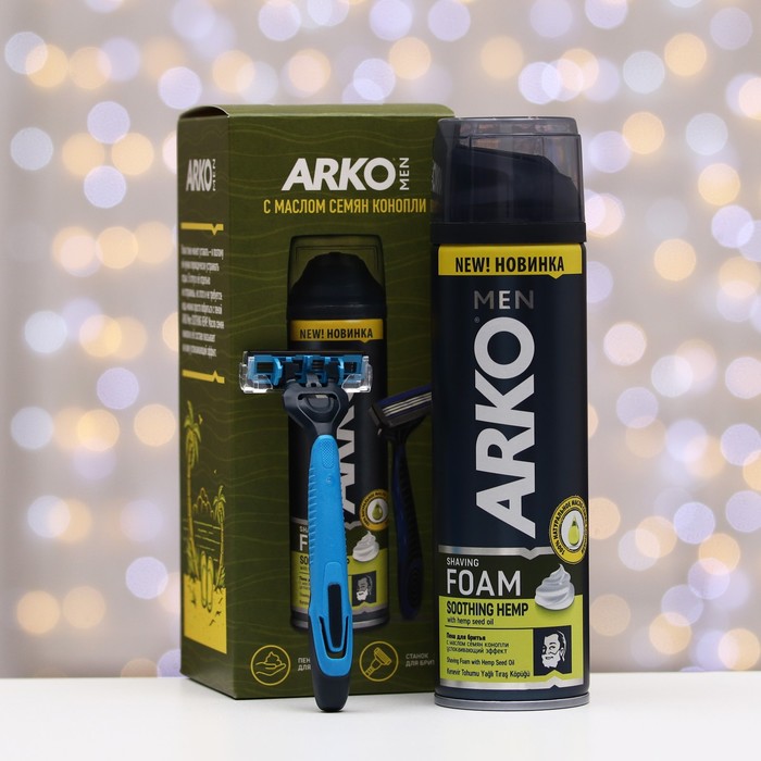 

Набор ARKO Hemp Пена 200мл + станок Pro3 1 шт