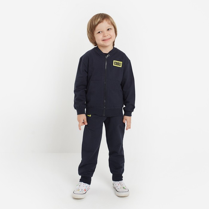 фото Толстовка для мальчика, цвет тёмно-синий, рост 110 см takro