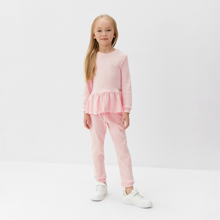 Костюм детский (джемпер, брюки) MINAKU, цвет розовый, рост 116 см