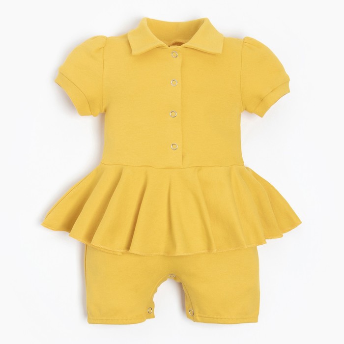 Боди-платье детское MINAKU, цвет жёлтый, рост 80-86 см боди платье детское minaku цвет жёлтый рост 80 86 см