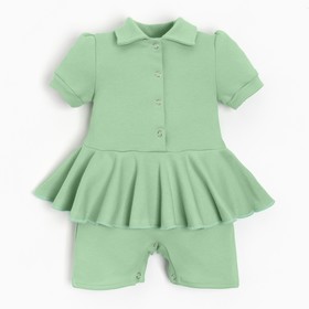 Боди-платье детское MINAKU, цвет зелёный, рост 68-74 см
