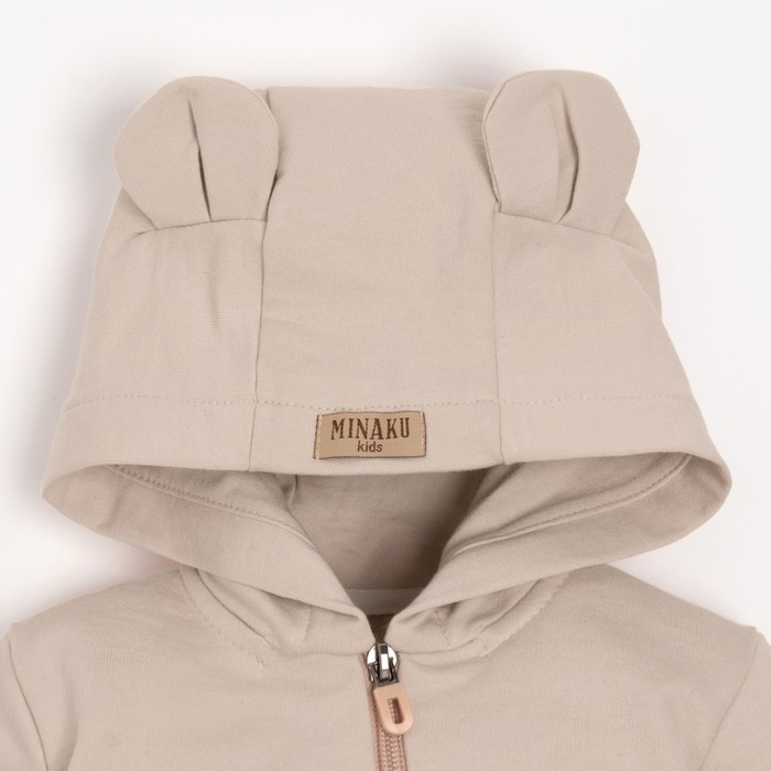 фото Комбинезон детский minaku, цвет бежевый, рост 68-74 см