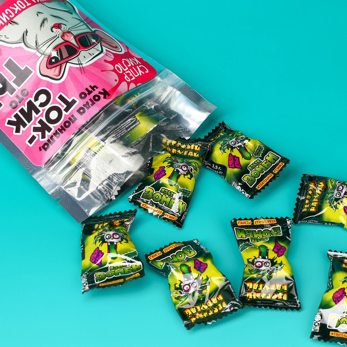 фото Кислая жевательная резинка «токсик это ты», 13 шт., 45 г. фабрика счастья