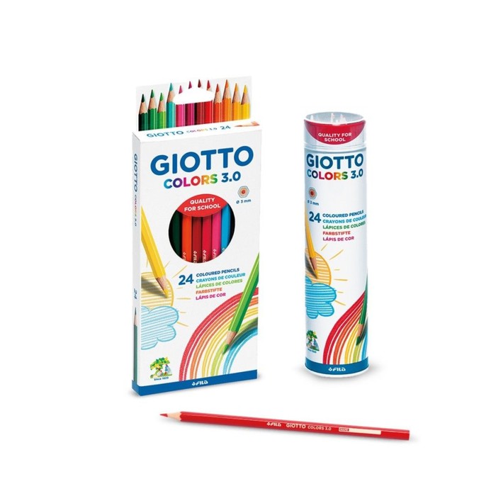 

Карандаши 24 цветов Giotto Colors, 3.0мм, шестигранные