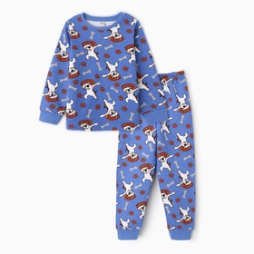 Пижама для мальчика НАЧЁС, цвет васильковый/собачки, рост 92 см