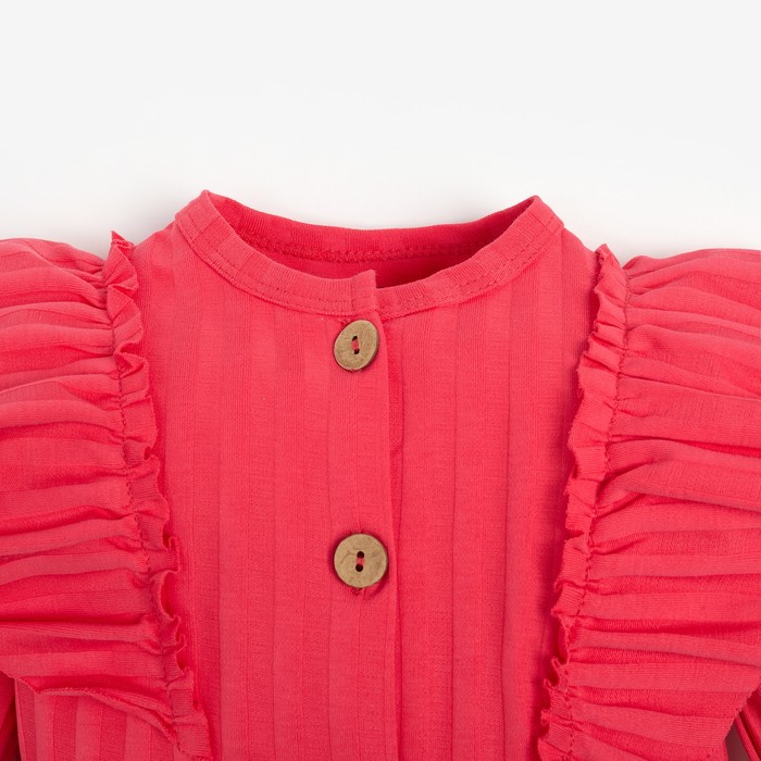 фото Комбинезон для девочки, цвет тёмно-розовый, рост 62 см bonito