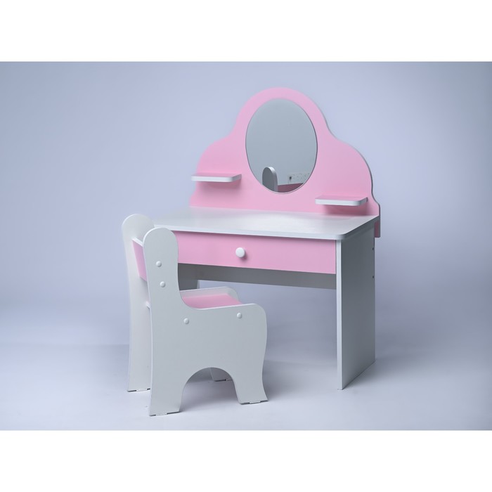 цена Набор детской мебели «Туалетный столик и стул Sitstep», цвет розовый