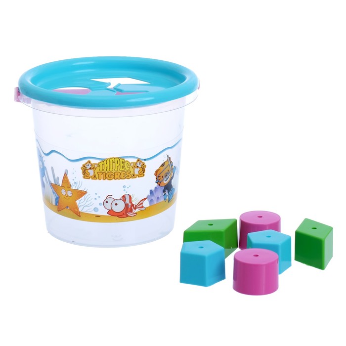 Развивающая игрушка с сортером «Волшебное ведёрко», 8 элементов, цвета МИКС
