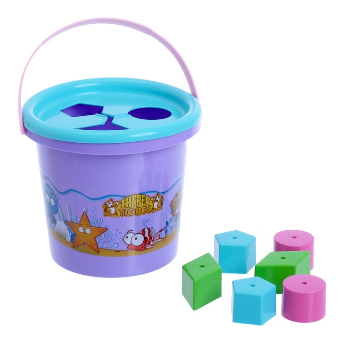 Развивающая игрушка с сортером «Волшебное ведёрко», 8 элементов, цвета МИКС