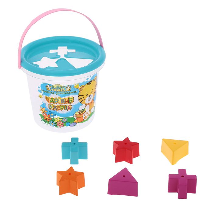 Развивающая игрушка с сортером «Волшебное ведёрко», 8 элементов, цвета МИКС