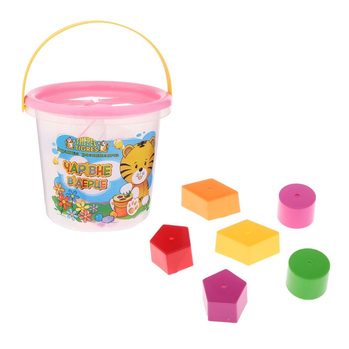 Развивающая игрушка с сортером «Волшебное ведёрко», 8 элементов, цвета МИКС