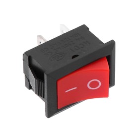 Переключатель красный, 250 В, 6 A, 2 контакта, RWB-201, SC-768, размер  Mini Ош
