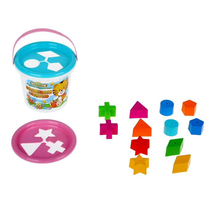 Игрушка развивающая «Волшебное ведёрко», 15 элементов, МИКС
