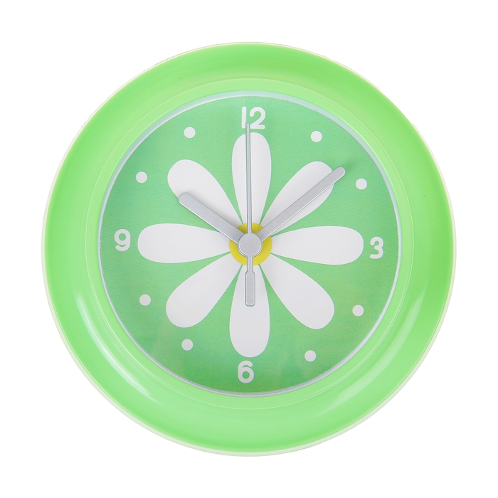 Часы настенные круглые "Ромашка", d=18 см, салатовые