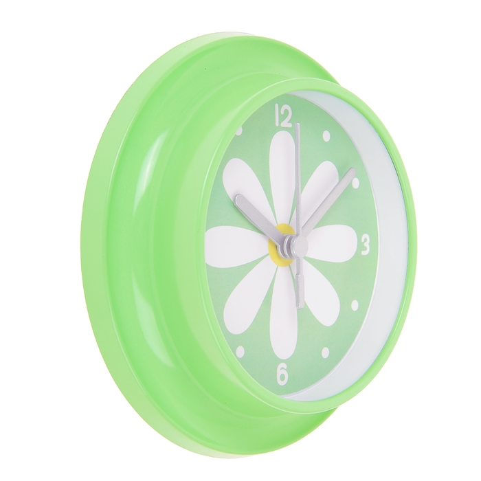 Часы настенные круглые "Ромашка", d=18 см, салатовые