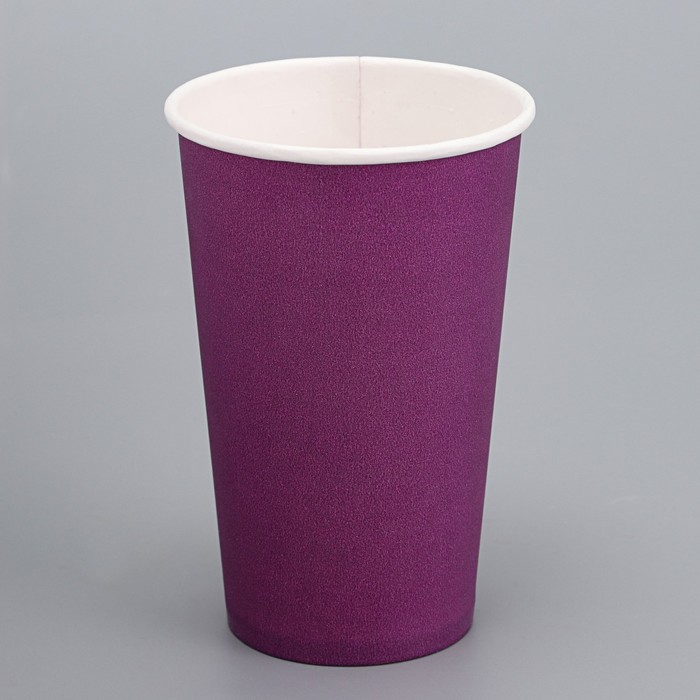 Стакан бумажный Фиолетовый 450 мл, диаметр 90 мм стакан бумажный красный 450 мл