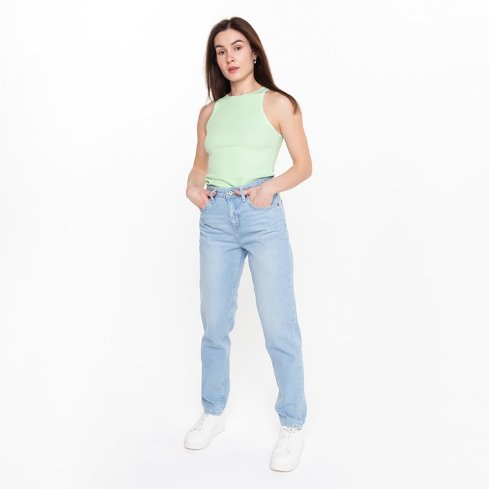 Джинсы женские (MOM), цвет голубой (LIGHT BLUE), размер 31