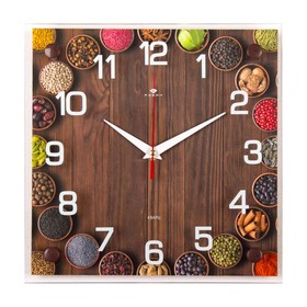 Часы настенные, серия: Кухня, "Специи", 25 х 25 см
