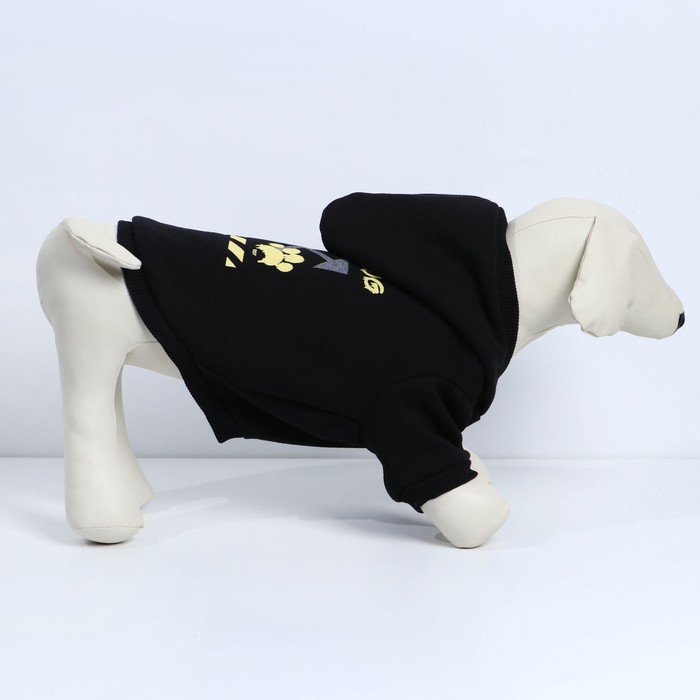 фото Толстовка off-dog для собак (футер с начесом), размер l (дс 35, ош 42-44, ог 54-58), чёрная пушистое счастье