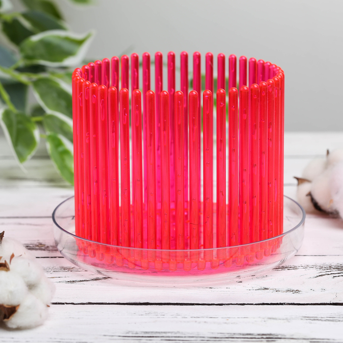 Горшок для орхидеи "Корона", цвет красный флер