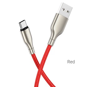 

Кабель Borofone BX45, Type-C - USB, 3 А, 1 м, нейлоновая оплётка, красный